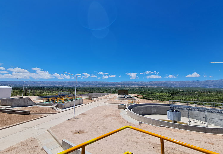 Sistema de tratamiento de efluentes cloacales en Mina Clavero